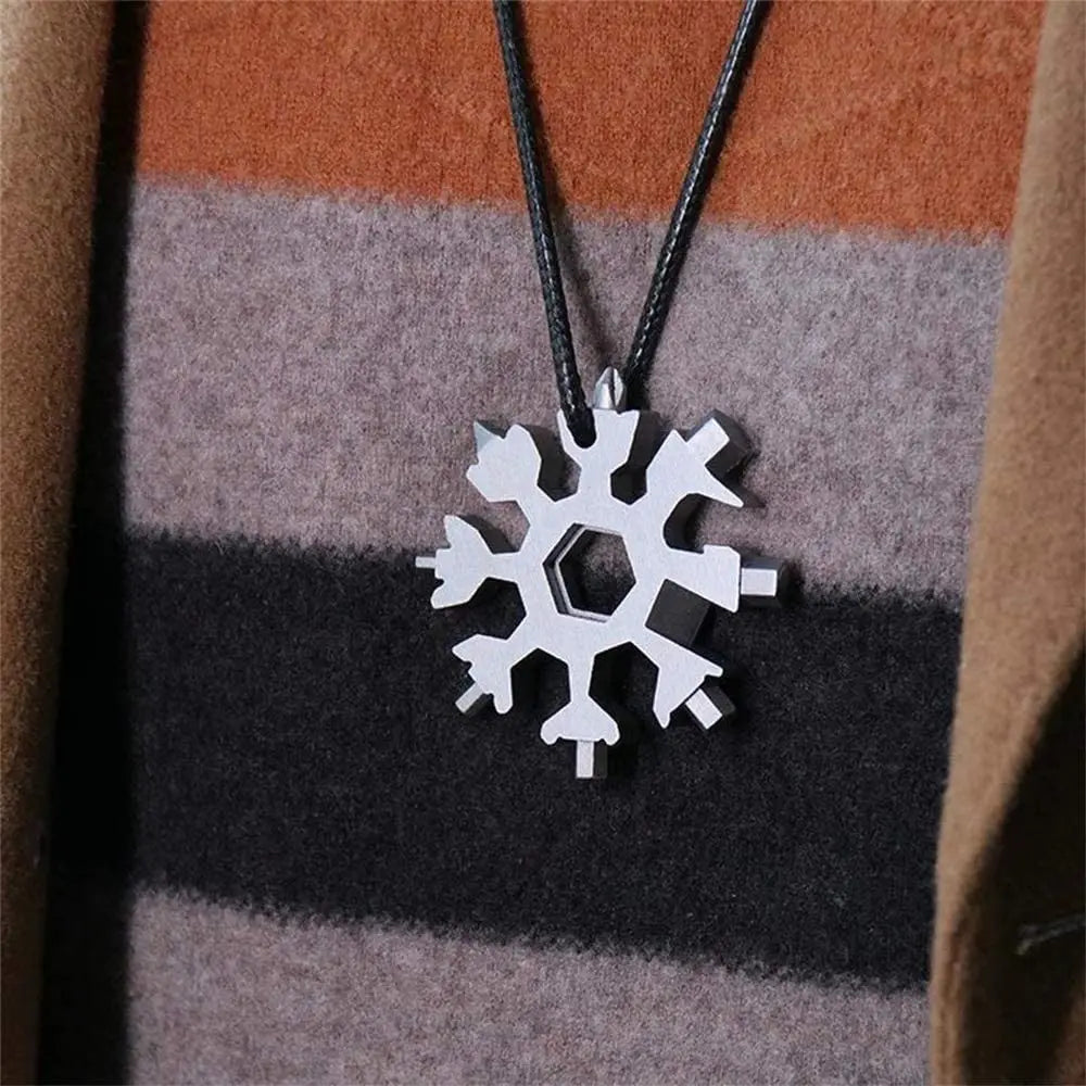 18-in-1 Stainless Steel Multi-Tool Snowflakes