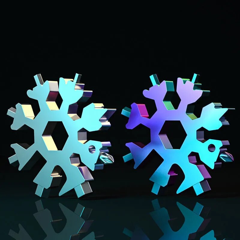 18-in-1 Stainless Steel Multi-Tool Snowflakes