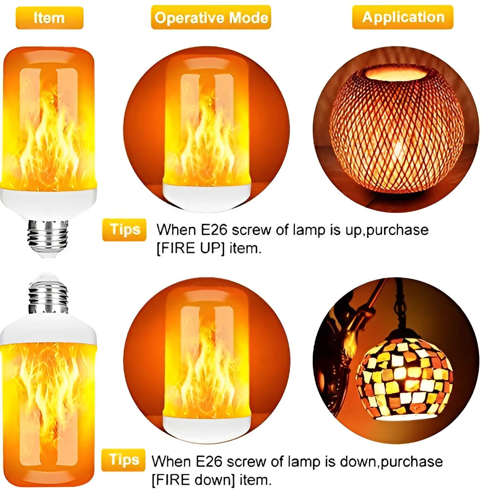 LED Flame Lightning Bulb