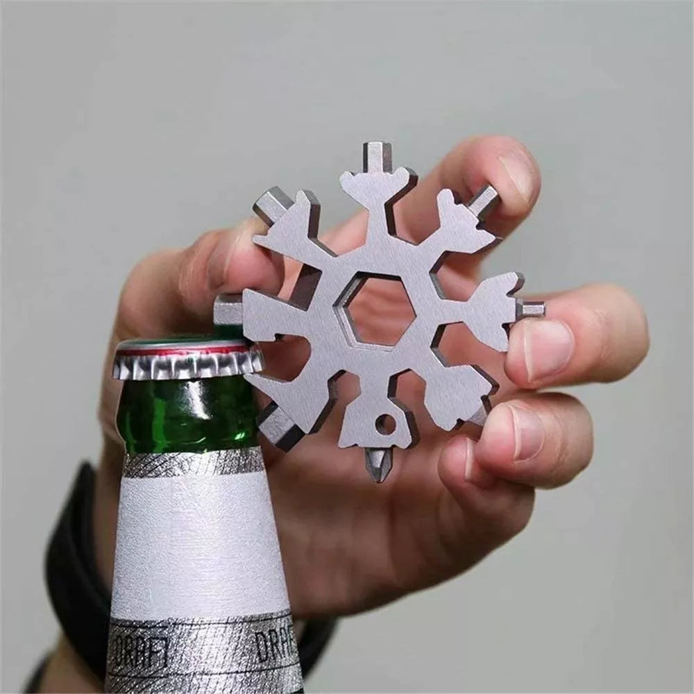 18-in-1 Stainless Steel Multi-Tool Snowflakes