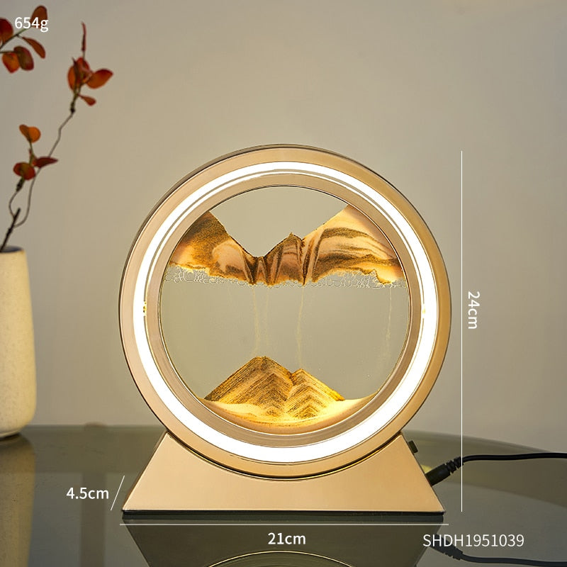 3D Moving Sand Table Lamp