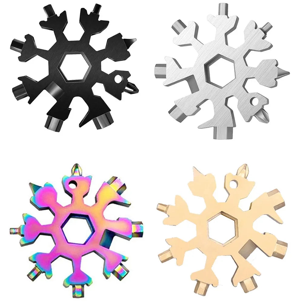 18-in-1 Stainless Steel Multi-Tool Snowflakes