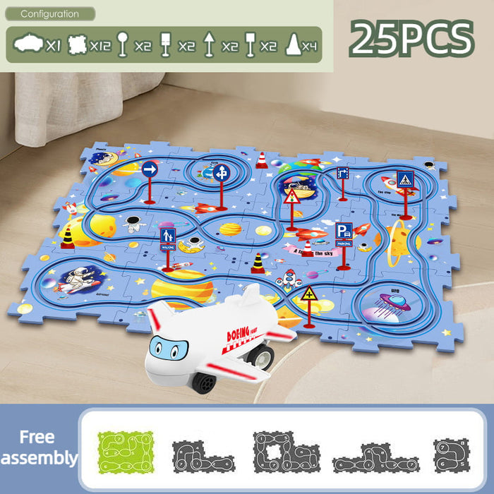 Children's Educational Puzzle Track Car Play Set