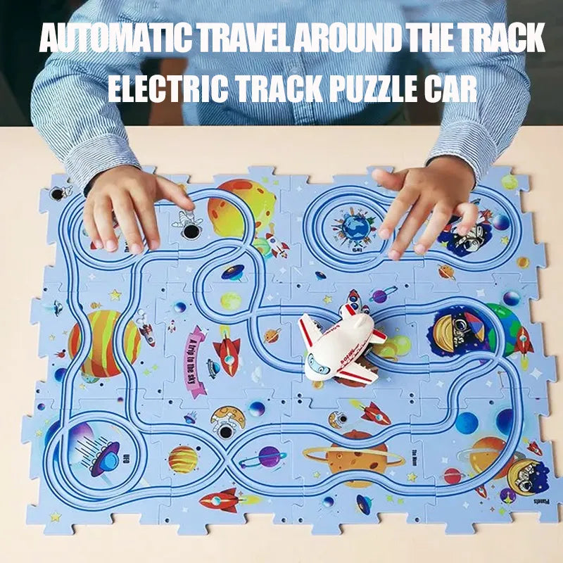 Children's Educational Puzzle Track Car Play Set