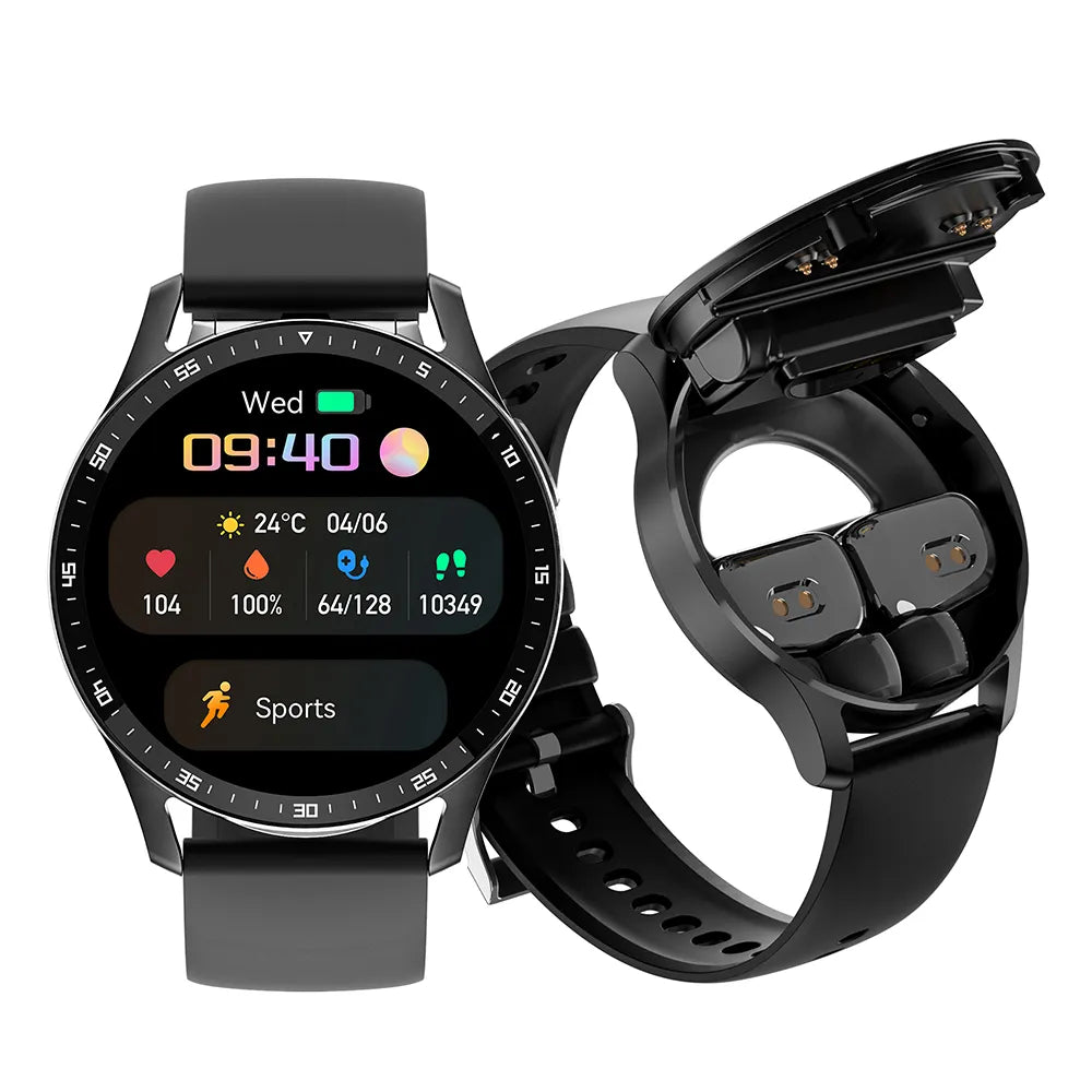 Smart Watch with Earbuds 2 in 1