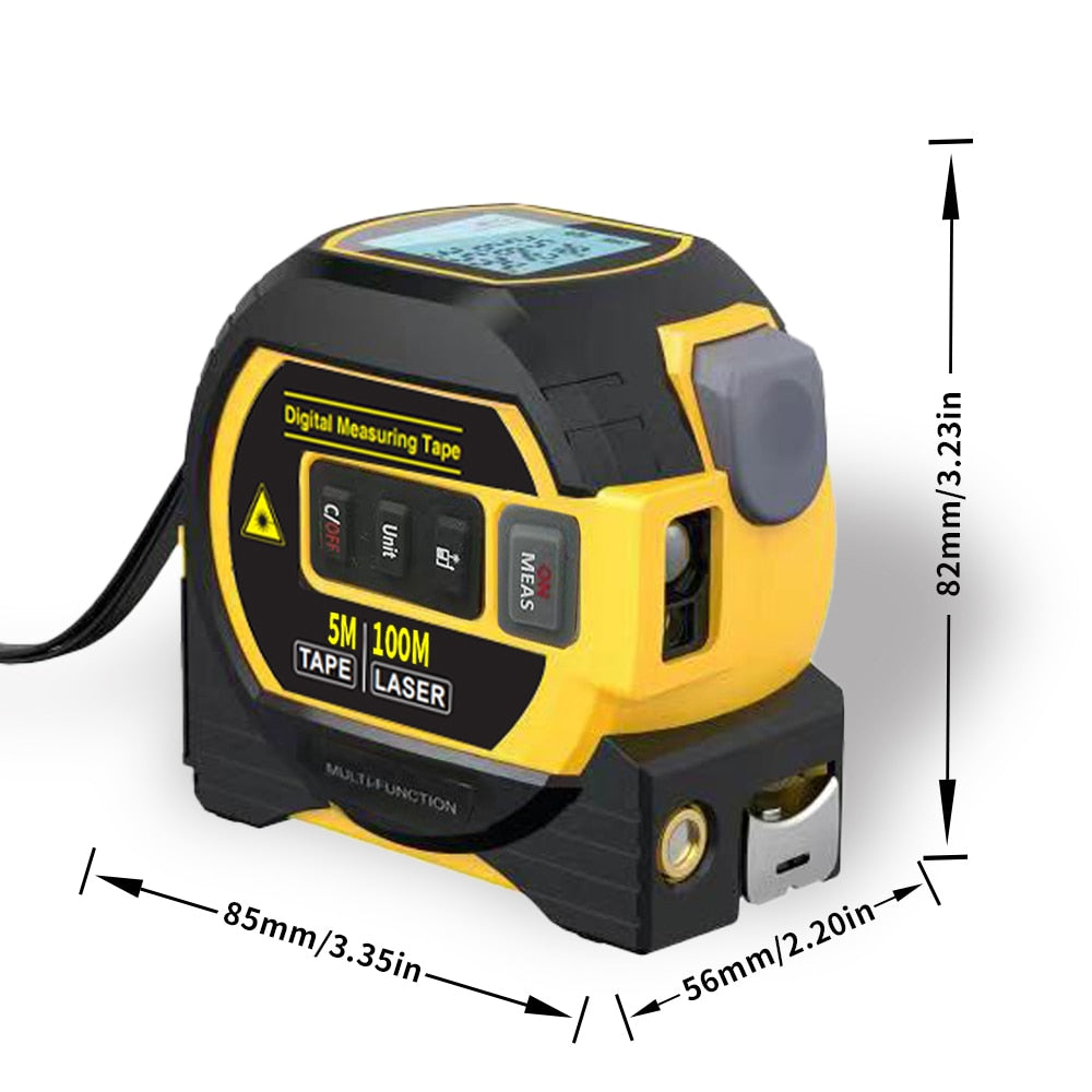 3-In-1 Infrared Laser Tape Measuring (Imperial & Metric) – My Gudjet